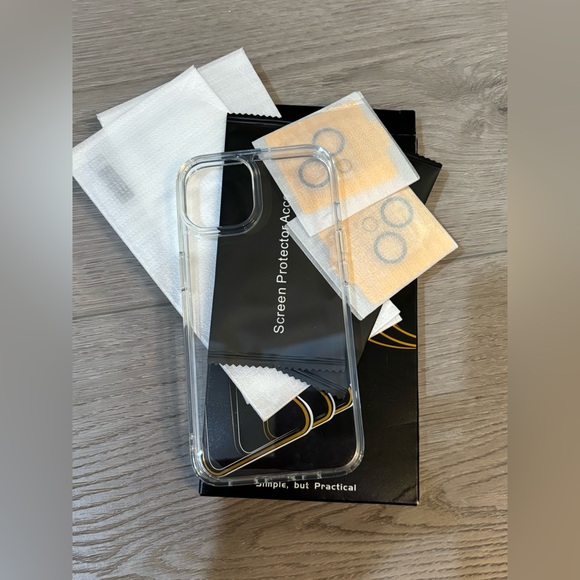 OPXYL Clear iPhone 14 Smartphone Case with Screen Protectors & Lens Protectors - Picture 2 of 12